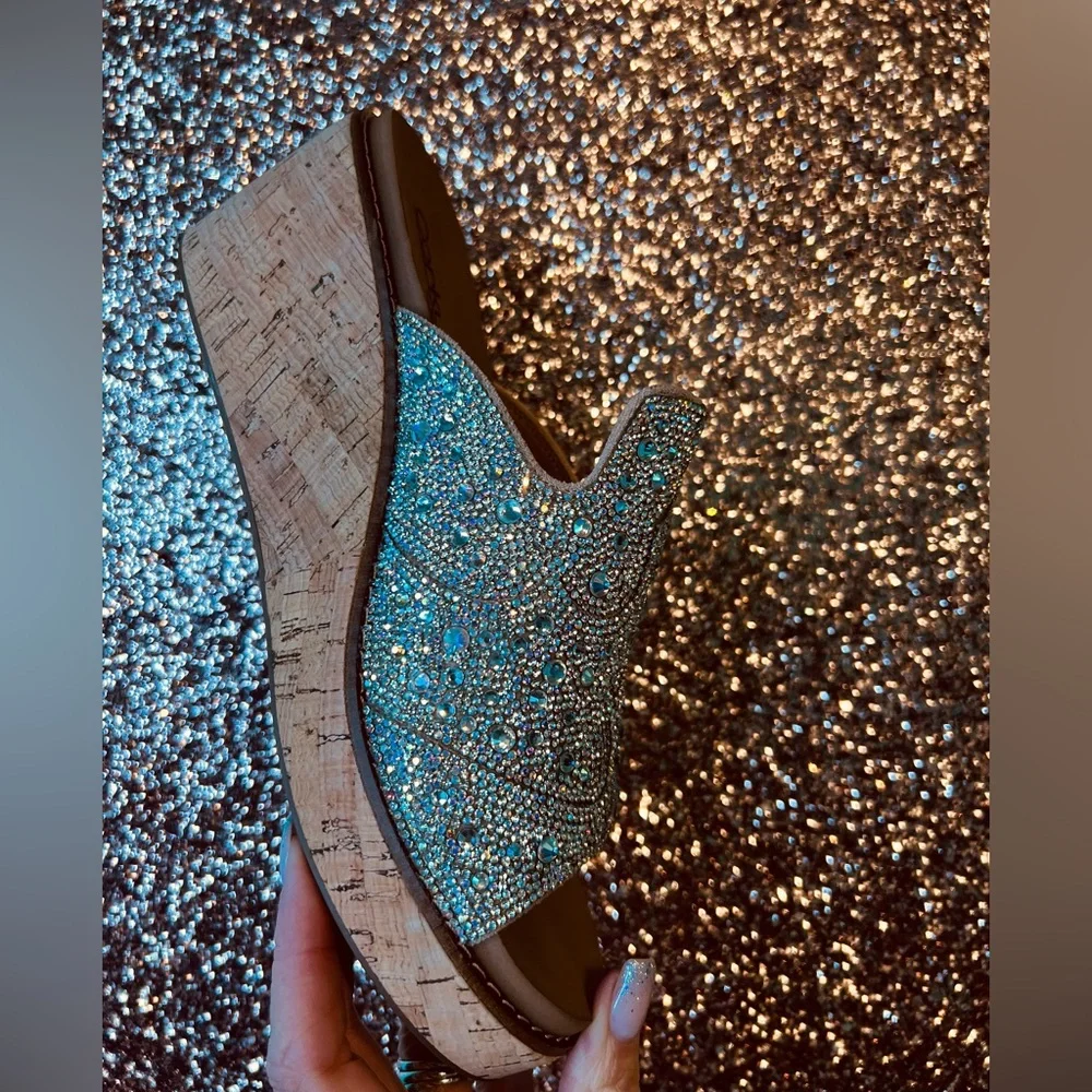 NIB ✨ Western Rhinestone Wedge - Picture 3 of 5